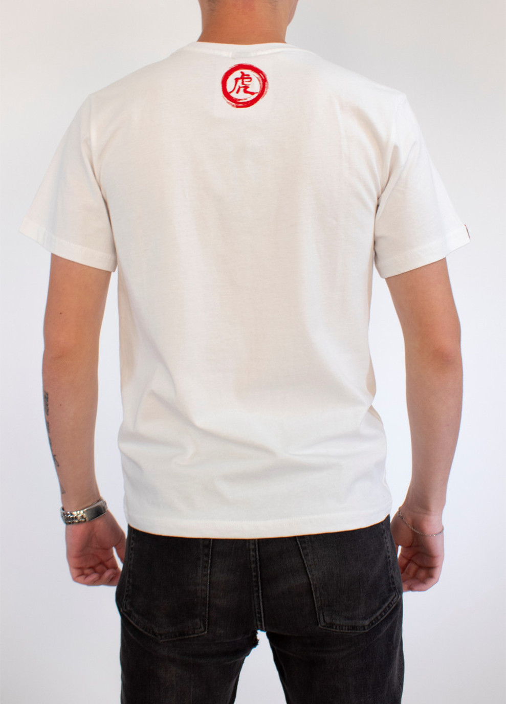 Комбинированная мужская футболка tiger force white No Brand