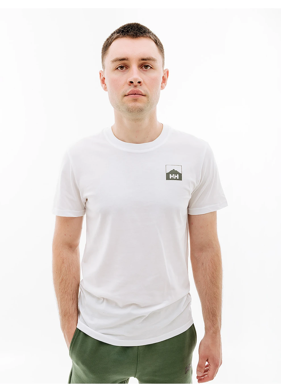 Белая мужская футболка nord graphic hh t-shirt белый Helly Hansen
