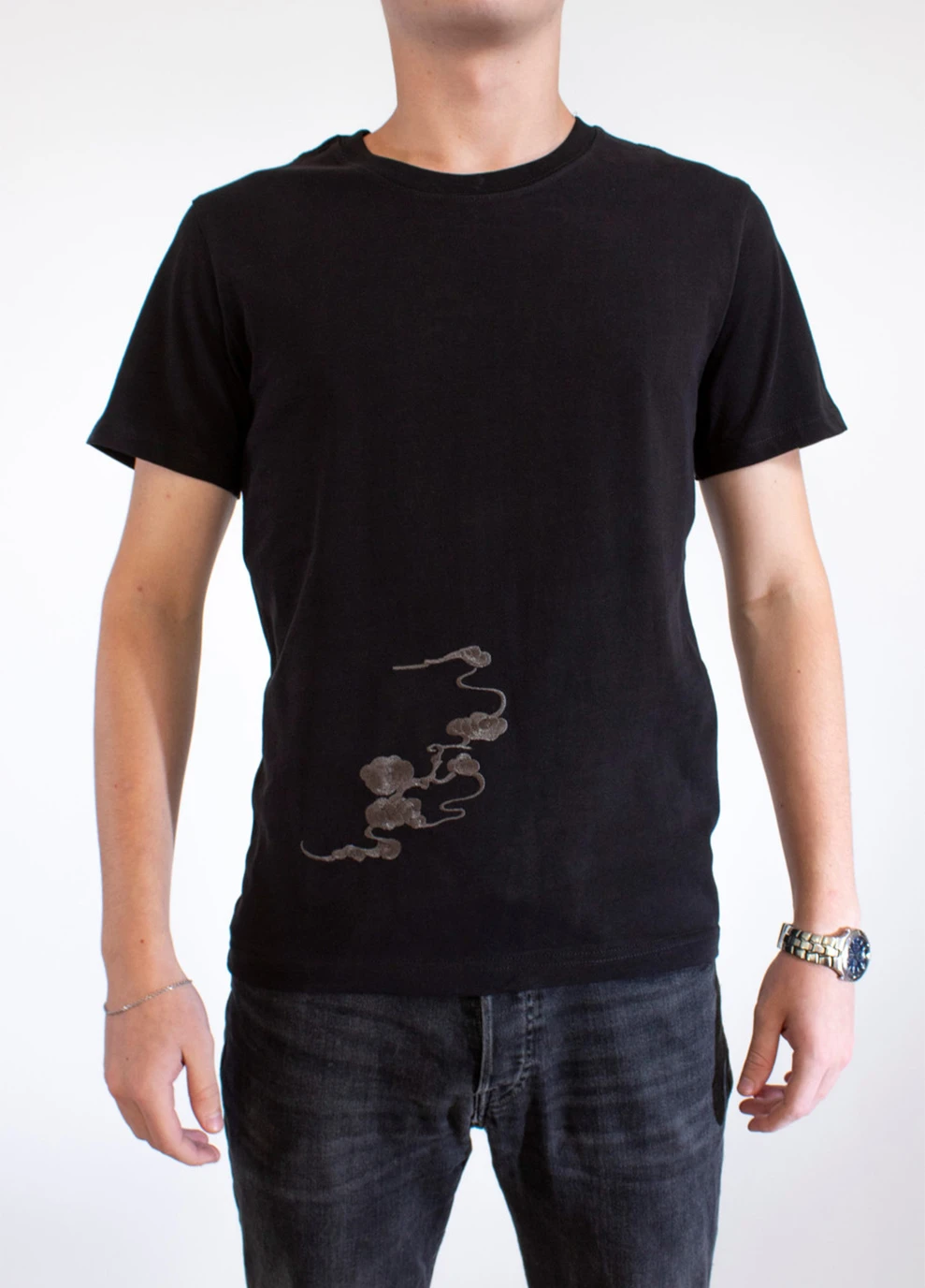 Комбінована чоловіча футболка the dragon black No Brand