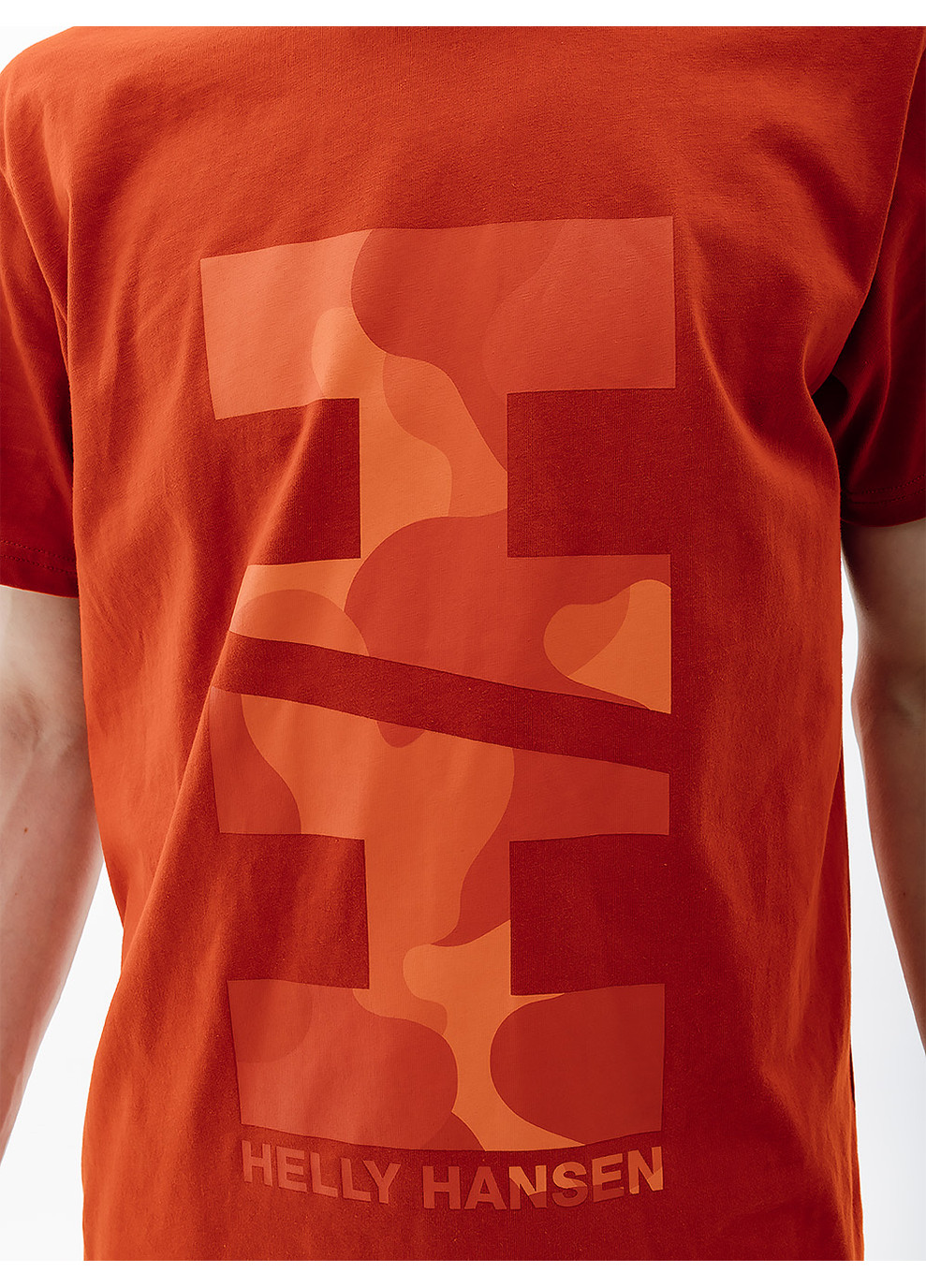 Помаранчева чоловіча футболка helly hansenove cotton t-shirt помаранчевий Helly Hansen