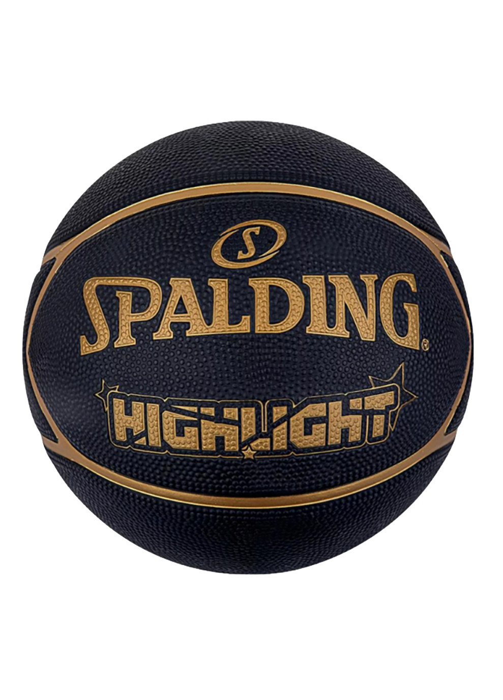 М'яч баскетбольний Highlight Чорний, Золотий Уні 7 Spalding (262599577)