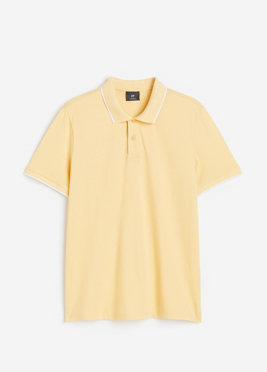Желтая футболка-поло для мужчин H&M