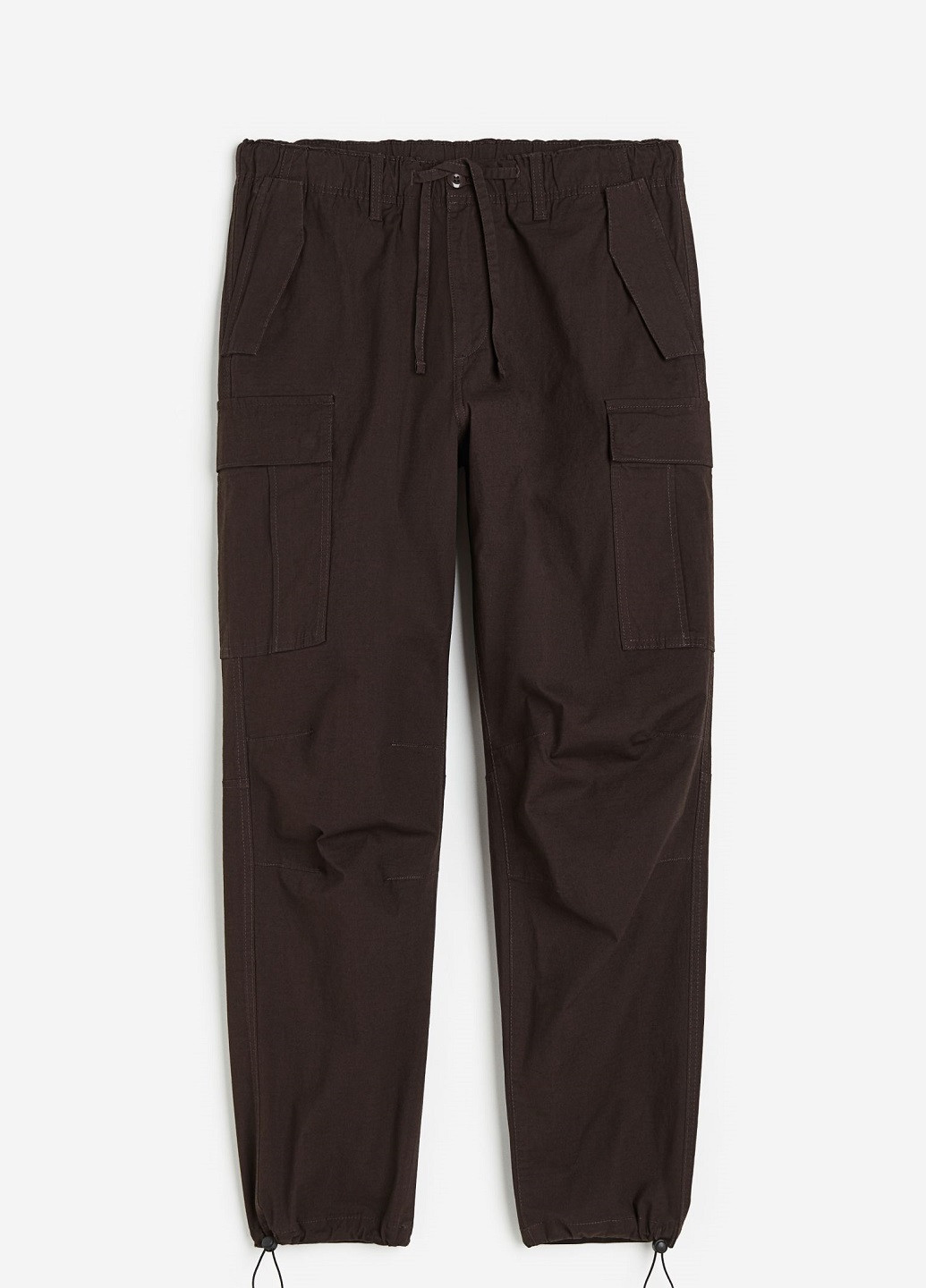 Темно-коричневые классические демисезонные брюки H&M