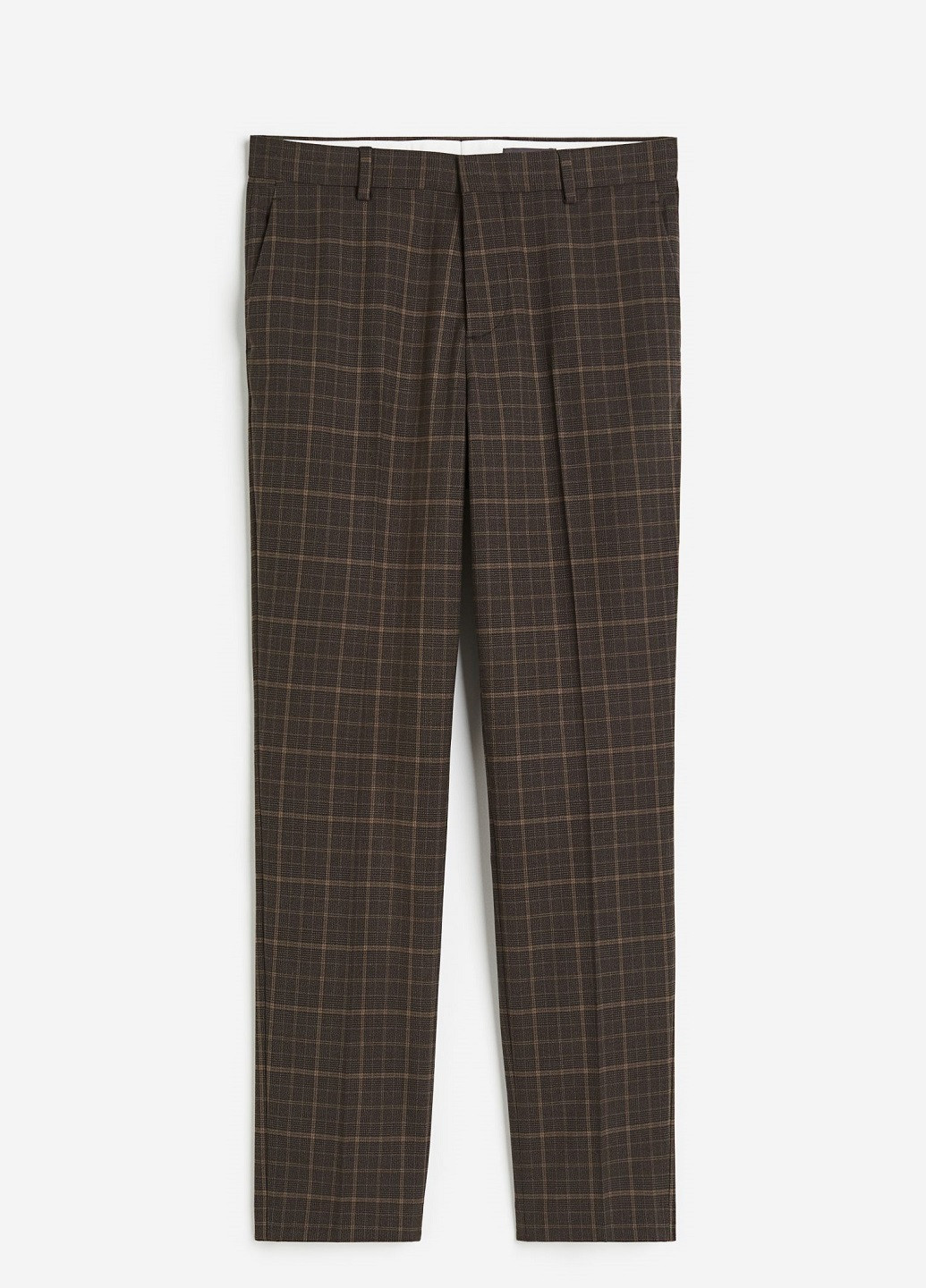 Коричневые классические демисезонные брюки H&M
