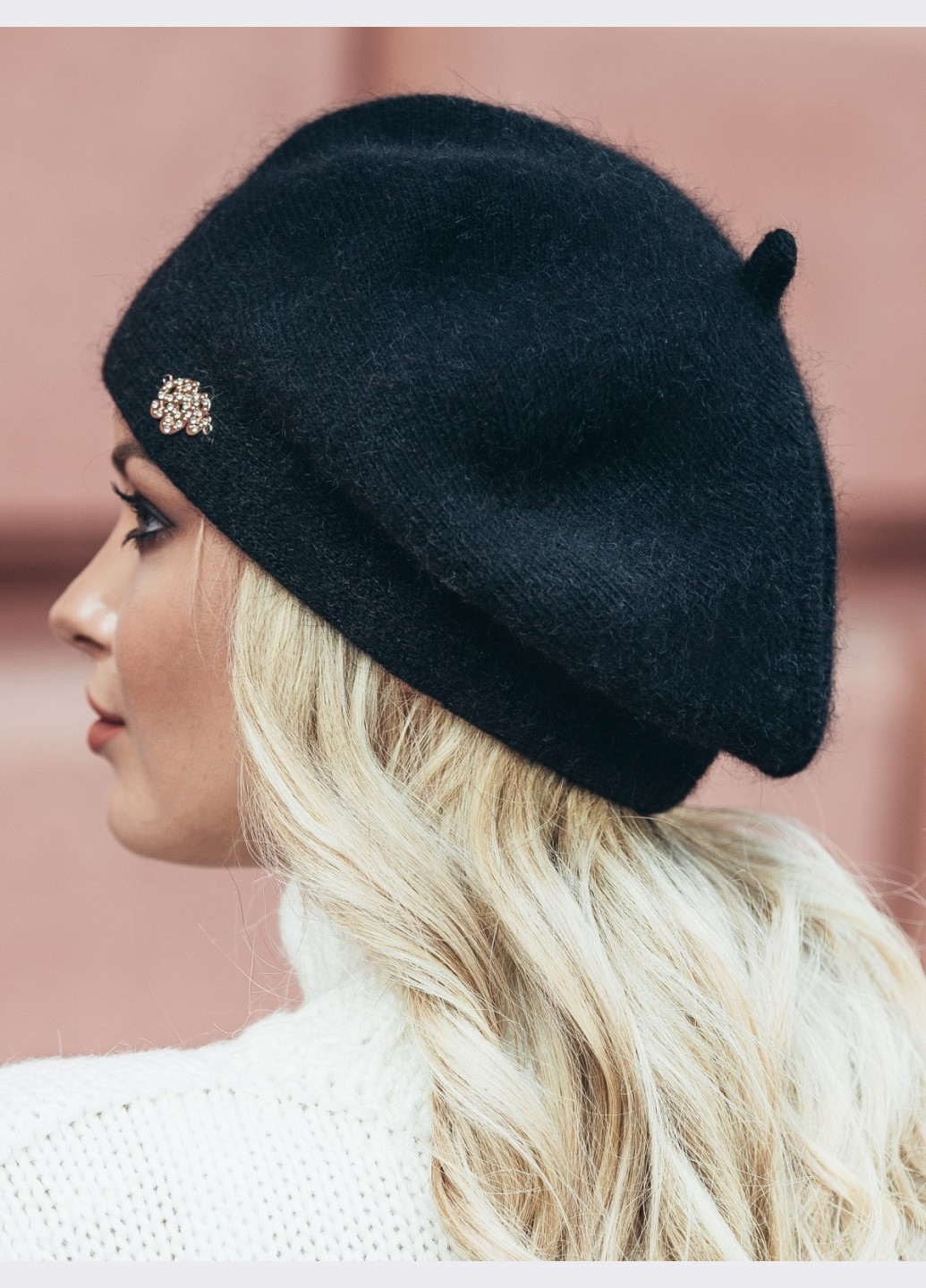 Чорний однотонний класичний берет Dressa (262448042)