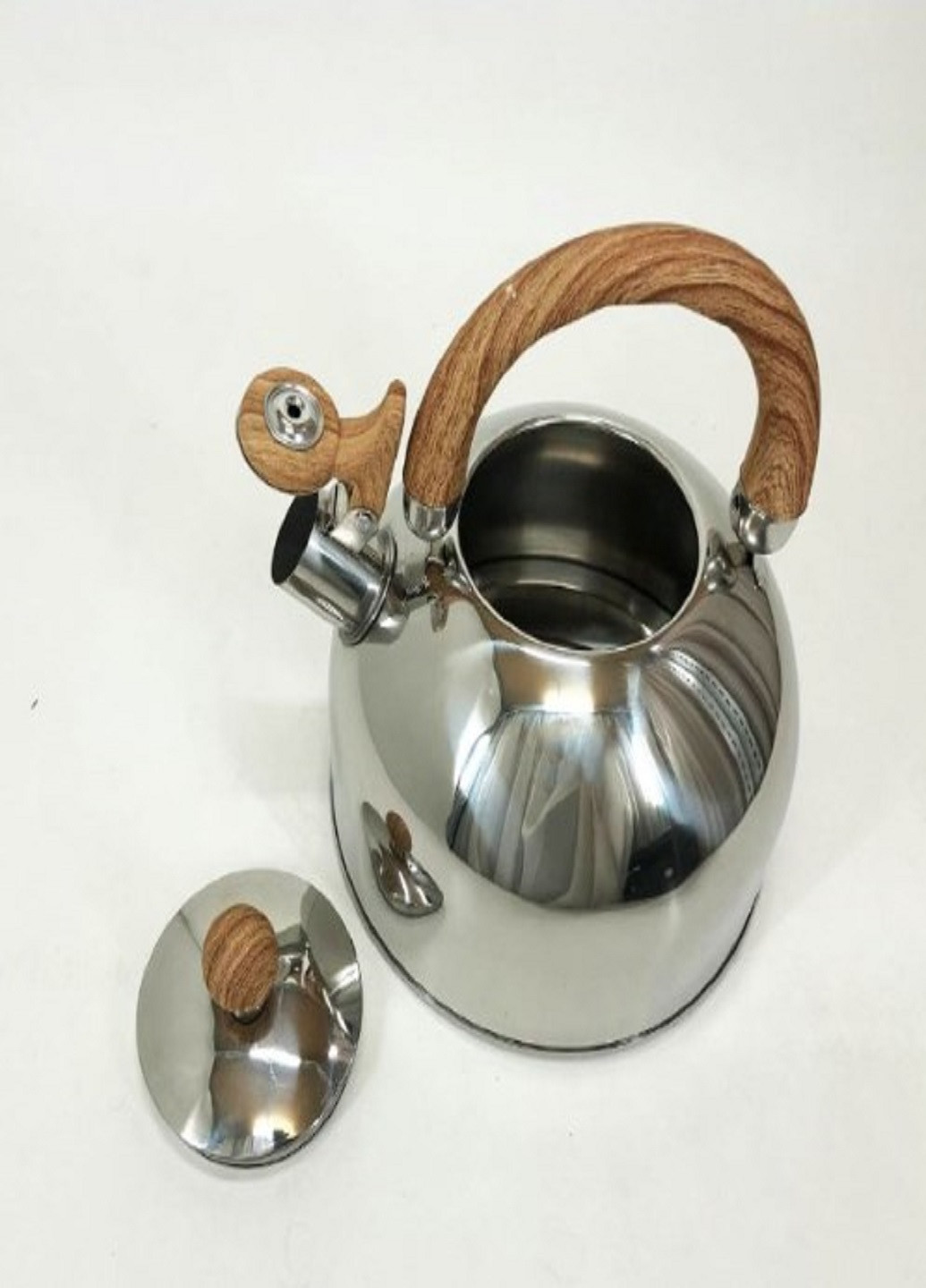 Чайник із свистком UN-5302 із нержавіючої сталі 2,5л коричневий Unique (262454247)