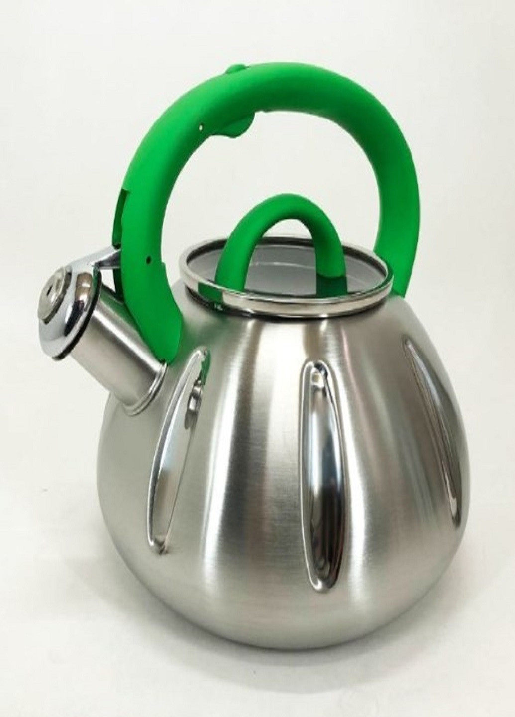 Чайник со свистком UN-5303 из нержавеющей стали 3,0л зеленый Unique (262454245)