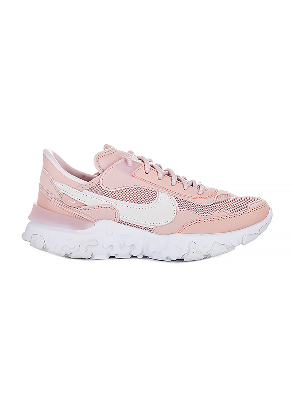 Розовые демисезонные женские кроссовки react revision бежевый Nike