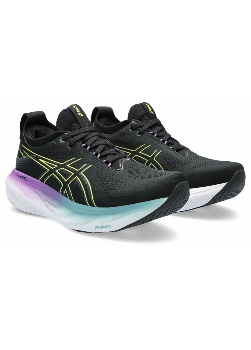 Женские кроссовки GEL-NIMBUS Черный, Желтый Asics комбинированные демисезоны (262451711)