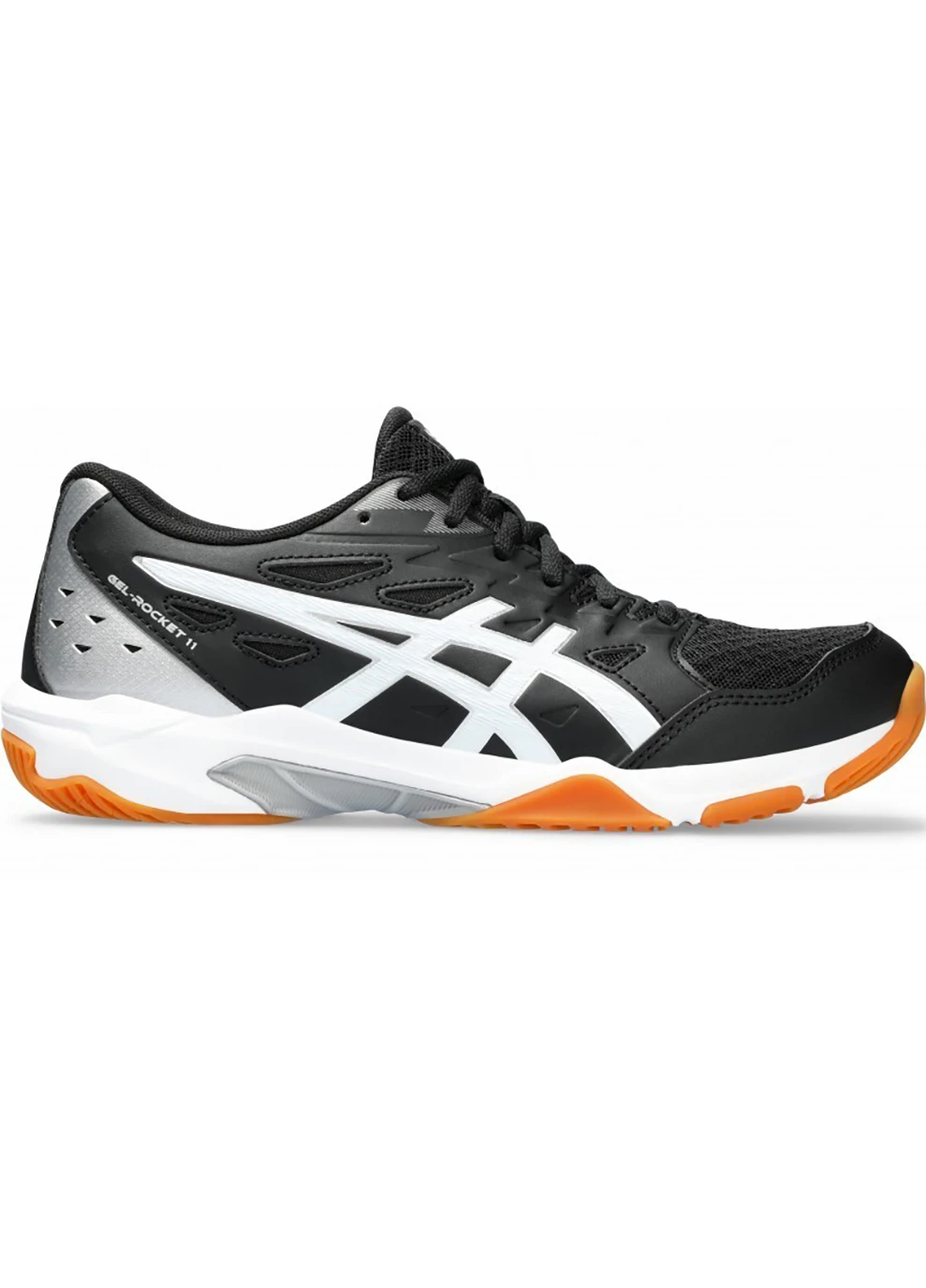 Женские кроссовки GEL-ROCKET 11 Черный, Серый, Оранжевый Asics комбинированные демисезоны (262451702)