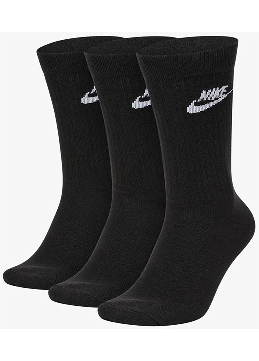 Шкарпетки U NK NSW EVRY ESSENTIAL CREW 3PR чорний Жін Nike (262451764)