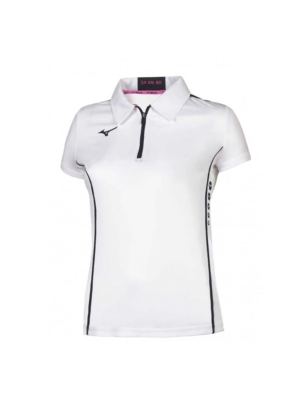Жіноче поло Wom Hex Rect ZP Polo білий Mizuno (262451303)