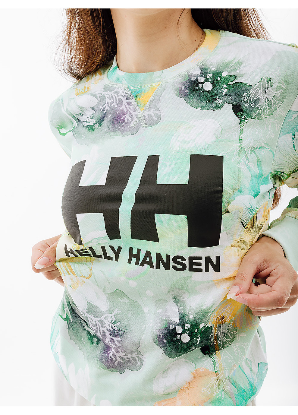Женский Свитшот HELY HANSEN W HH LOGO CREW SWEAT ESRA Разноцветный Helly Hansen - крой однотонный комбинированный спортивный - (262450191)