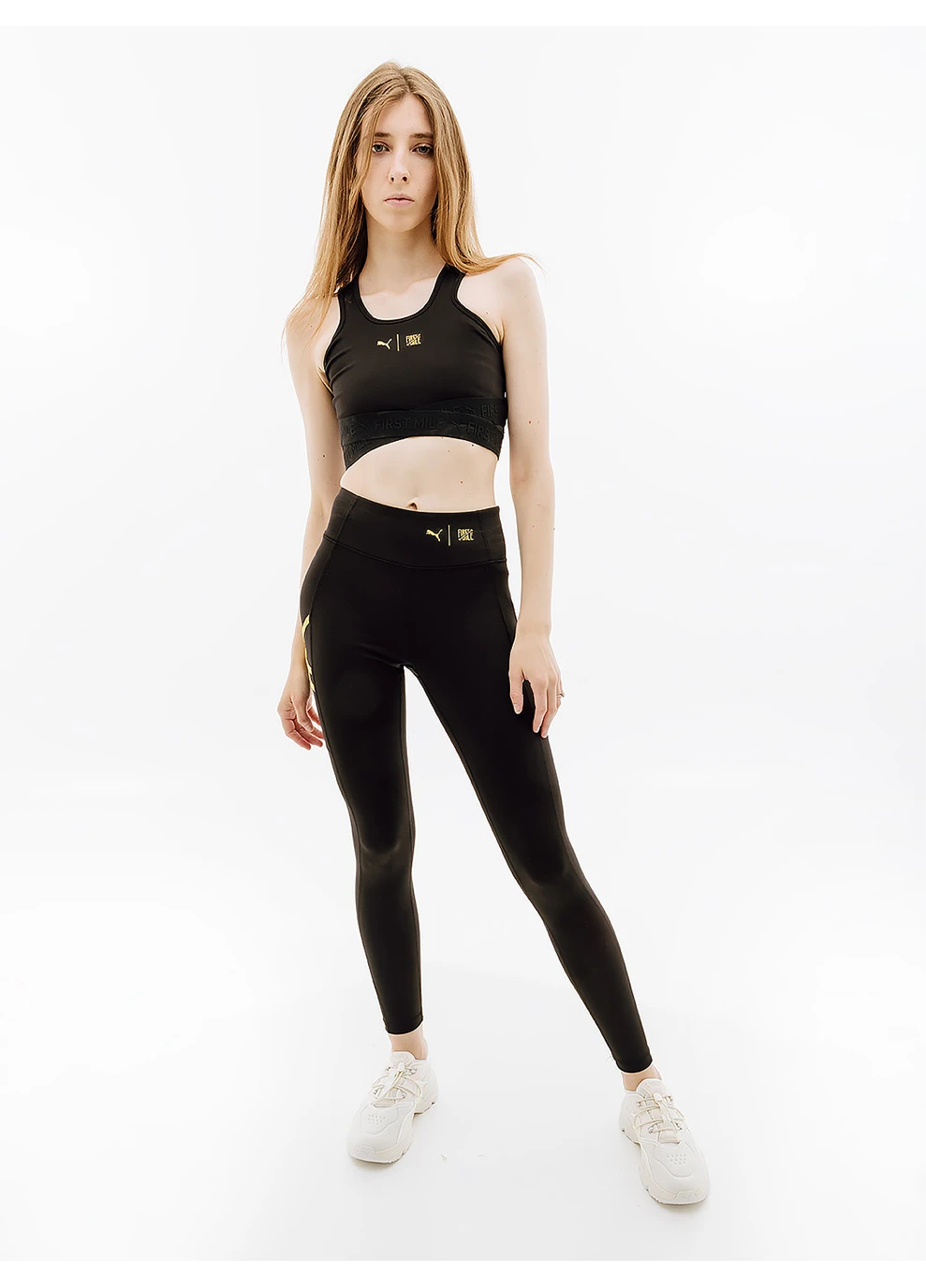 Черные демисезонные женские леггинсы w first ile 7/8 tight черный Puma