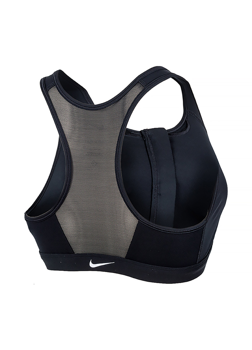 Женский Топ W NK DF SWSH ZIP FRONT BRA Черный Nike (260956717)