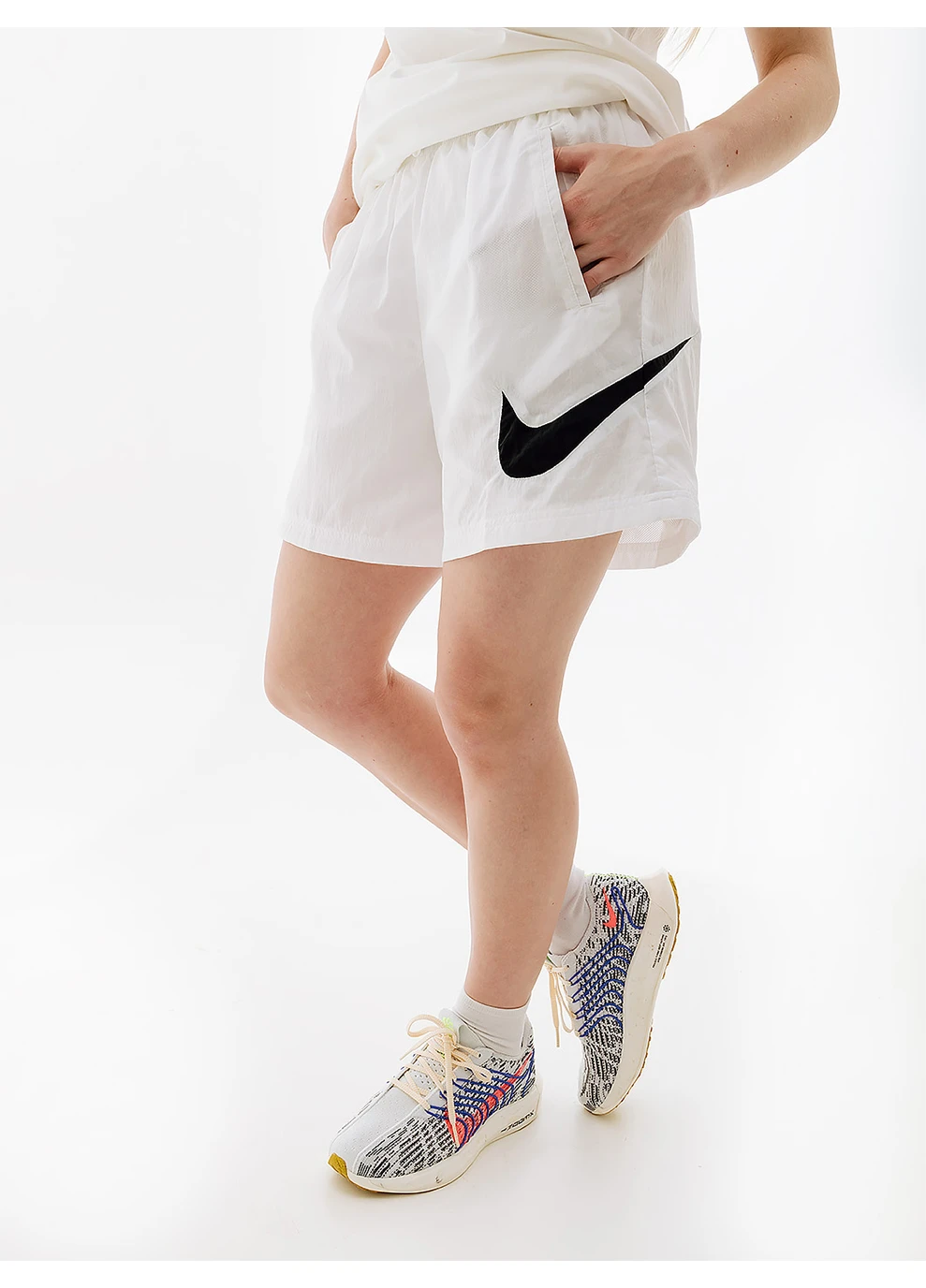 Жіночі Шорти W NSW ESSNTL WVN HR SHORT HBR Білий Nike (262451554)