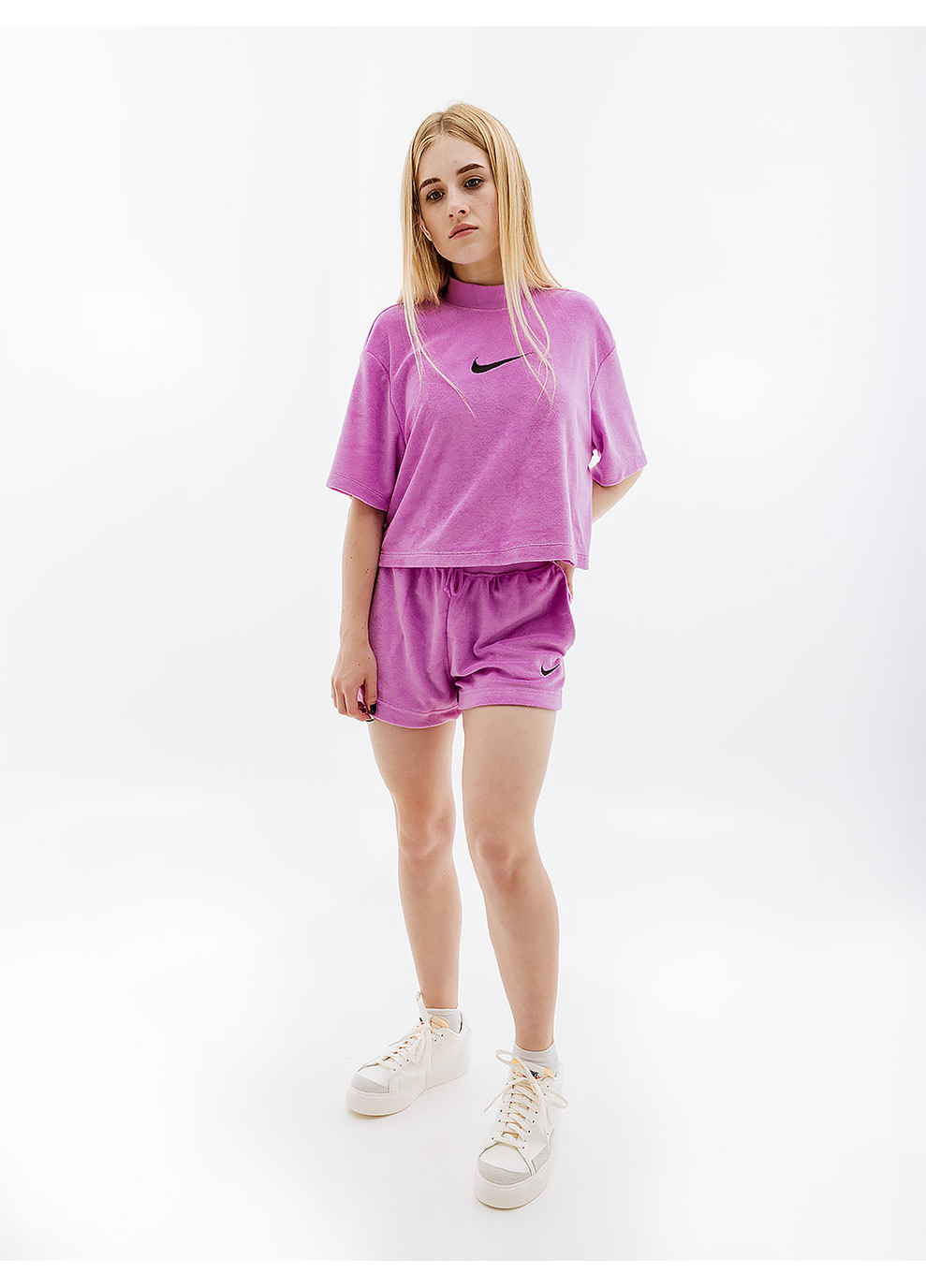 Женские Шорты W NSW TRRY SHORT MS Фиолетовый Nike (262450761)