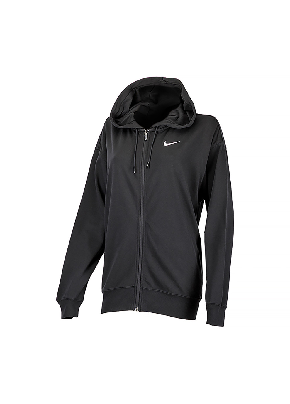 Женская Толстовка W NSW JRSY OS FZ HOODIE Черный Nike (260956722)
