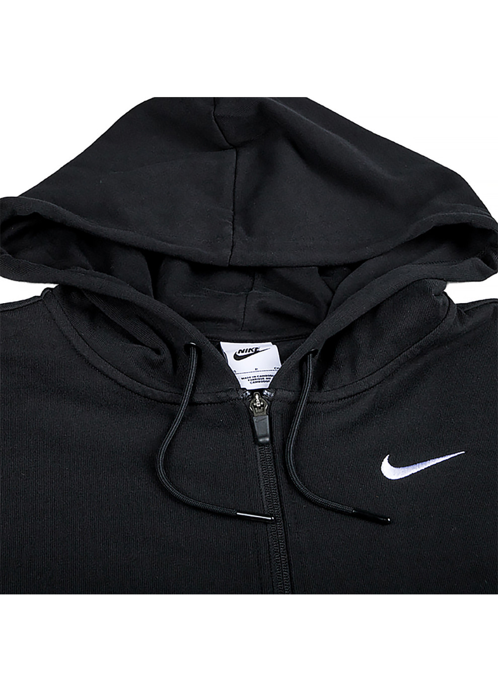 Женская Толстовка W NSW JRSY OS FZ HOODIE Черный Nike (260956722)
