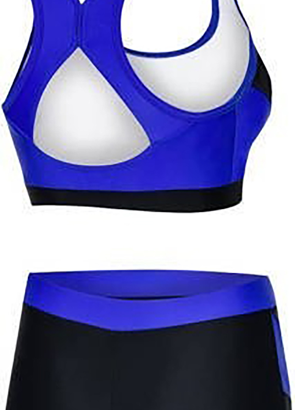 Комбинированный демисезонный купальник роздельный для женщин fiona 6455 черный, синий жен Aqua Speed