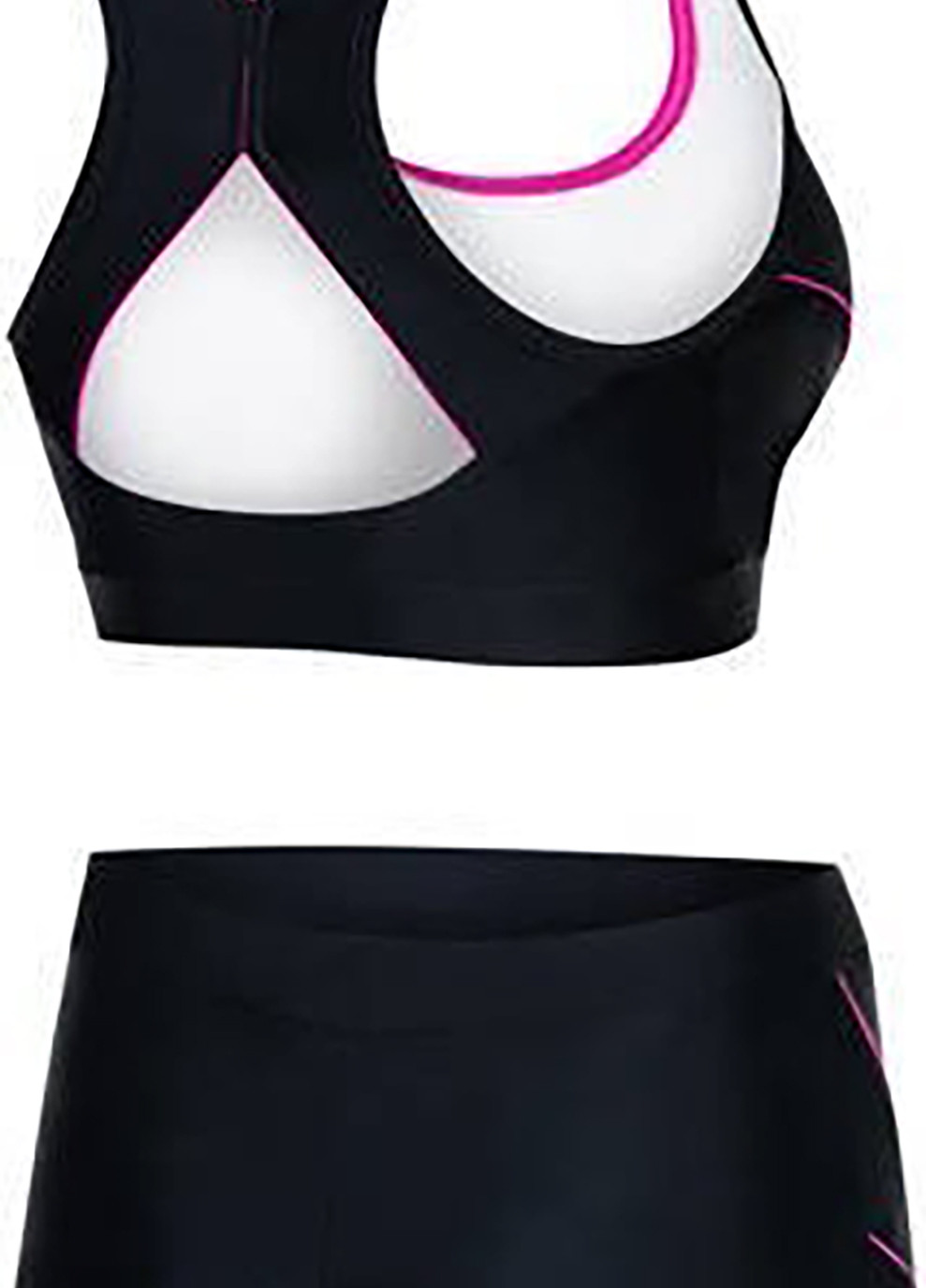 Комбінований демісезонний купальник роздільний для жінок fiona 6456 чорний, рожевий жін Aqua Speed