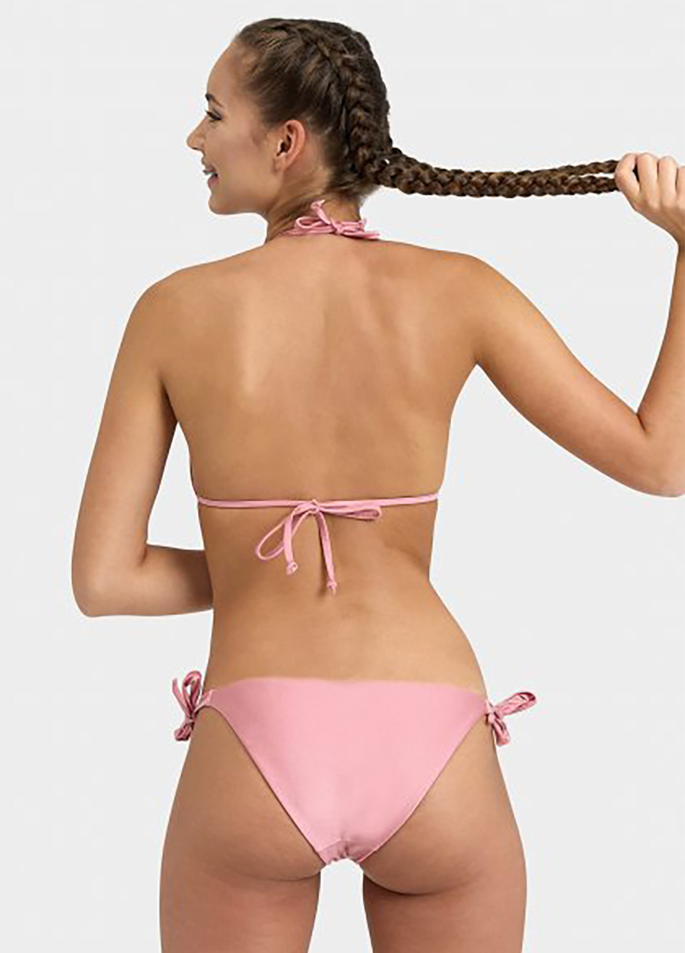 Розовый демисезонный купальник женский раздельный shila bikini triangle розовый Arena
