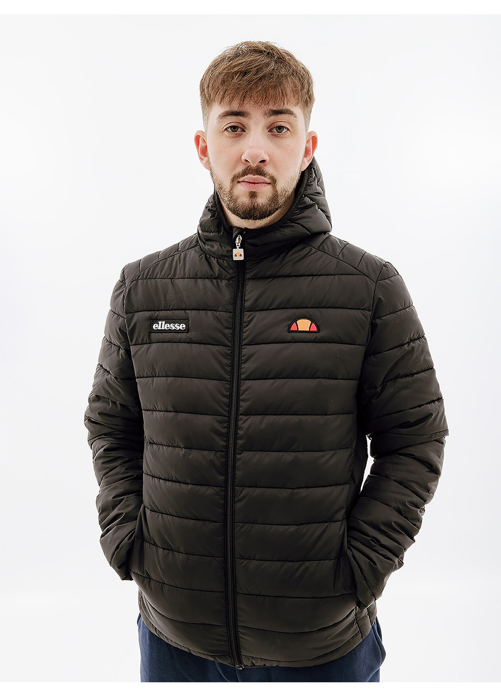 Чорна зимня чоловіча куртка lombardy padded jacket чорний Ellesse