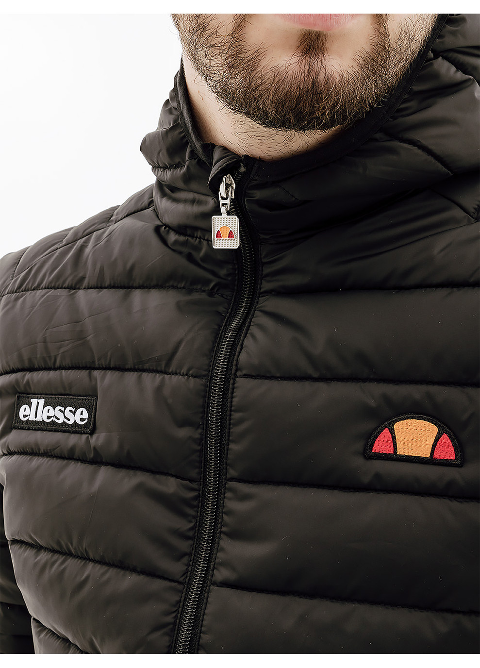 Черная зимняя мужская куртка lombardy padded jacket черный Ellesse