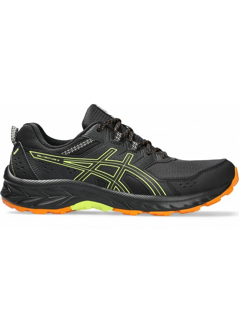 Цветные демисезонные мужские кроссовки gel-venture 9 черный,зеленый Asics