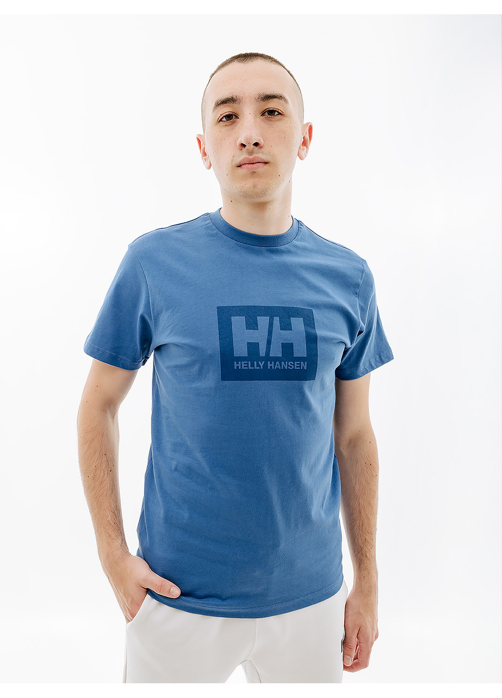 Синя чоловіча футболка hh box t синій Helly Hansen