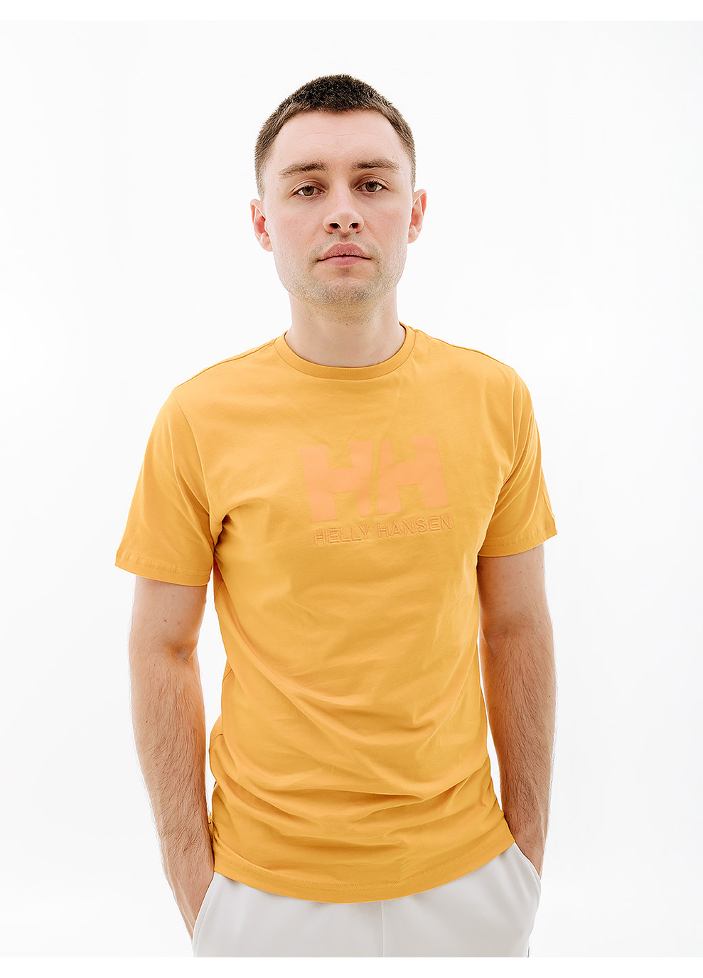 Оранжевая мужская футболка hhogo t-shirt оранжевый Helly Hansen