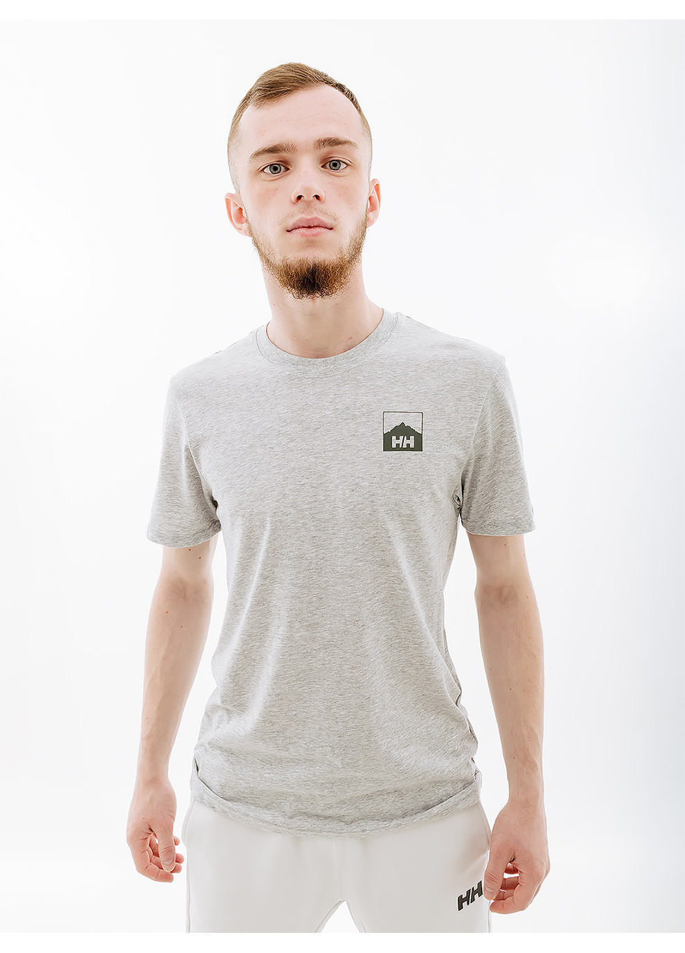 Сіра чоловіча футболка nord graphic hh t-shirt сірий Helly Hansen
