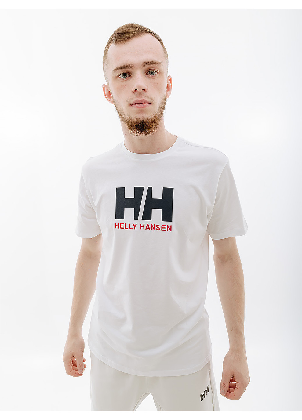 Белая мужская футболка hhogo t-shirt белый Helly Hansen