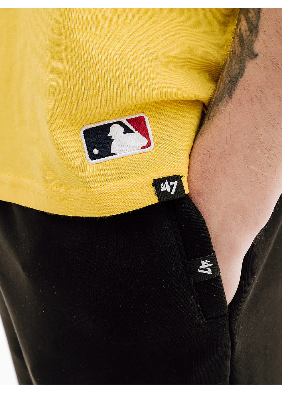 Жовта чоловіча футболка pittsburgh pirates base runner жовтий 47 Brand