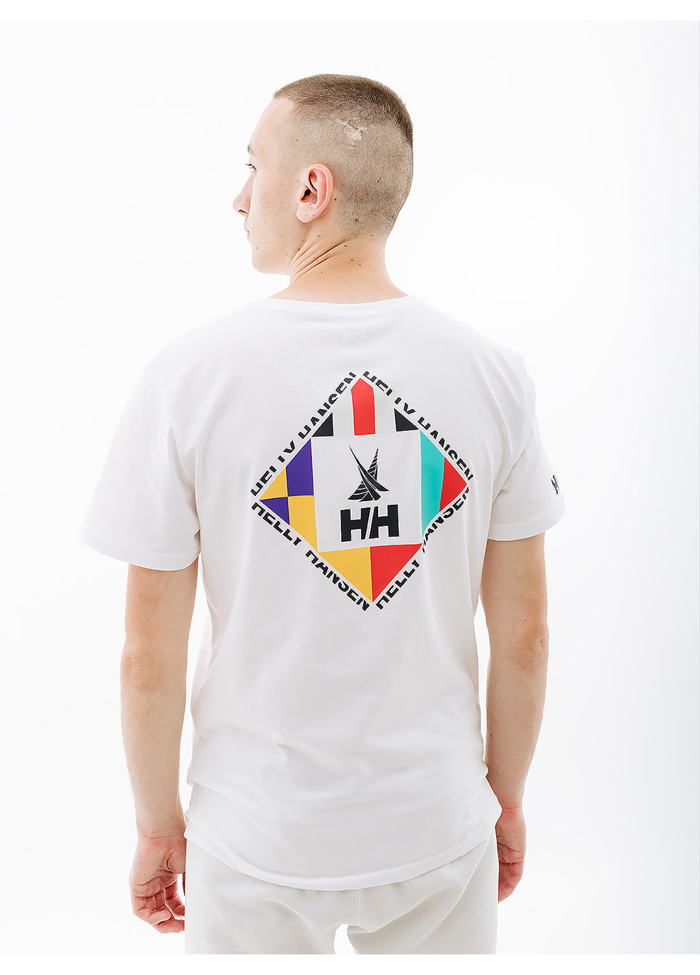 Белая мужская футболка horeline t-shirt 2.0 белый Helly Hansen