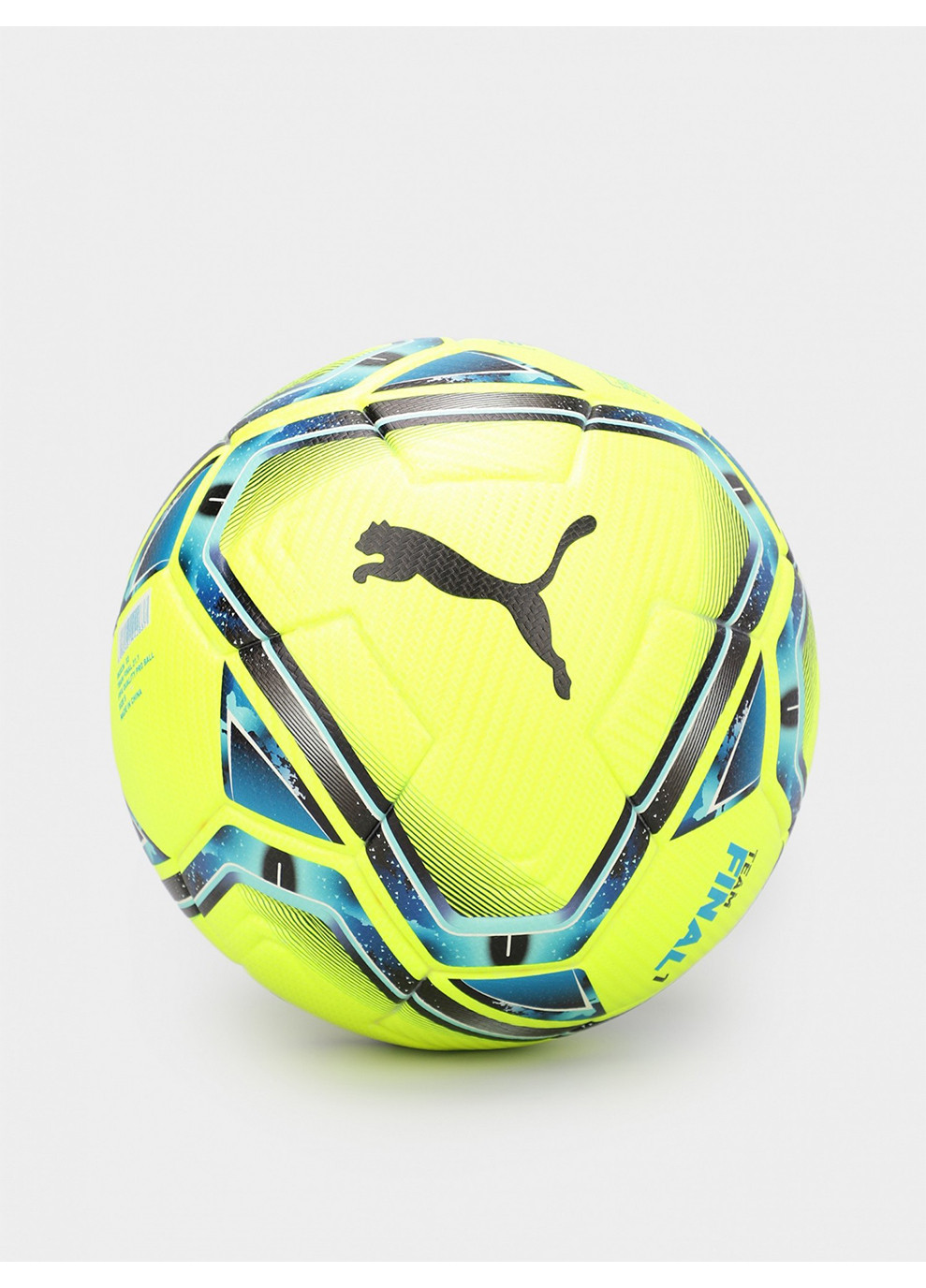 М'яч футбольний team FINAL 21.1 FIFA Quality Pro Ball Салатовий, Чорний, Синій Уні 5 Puma (262450497)