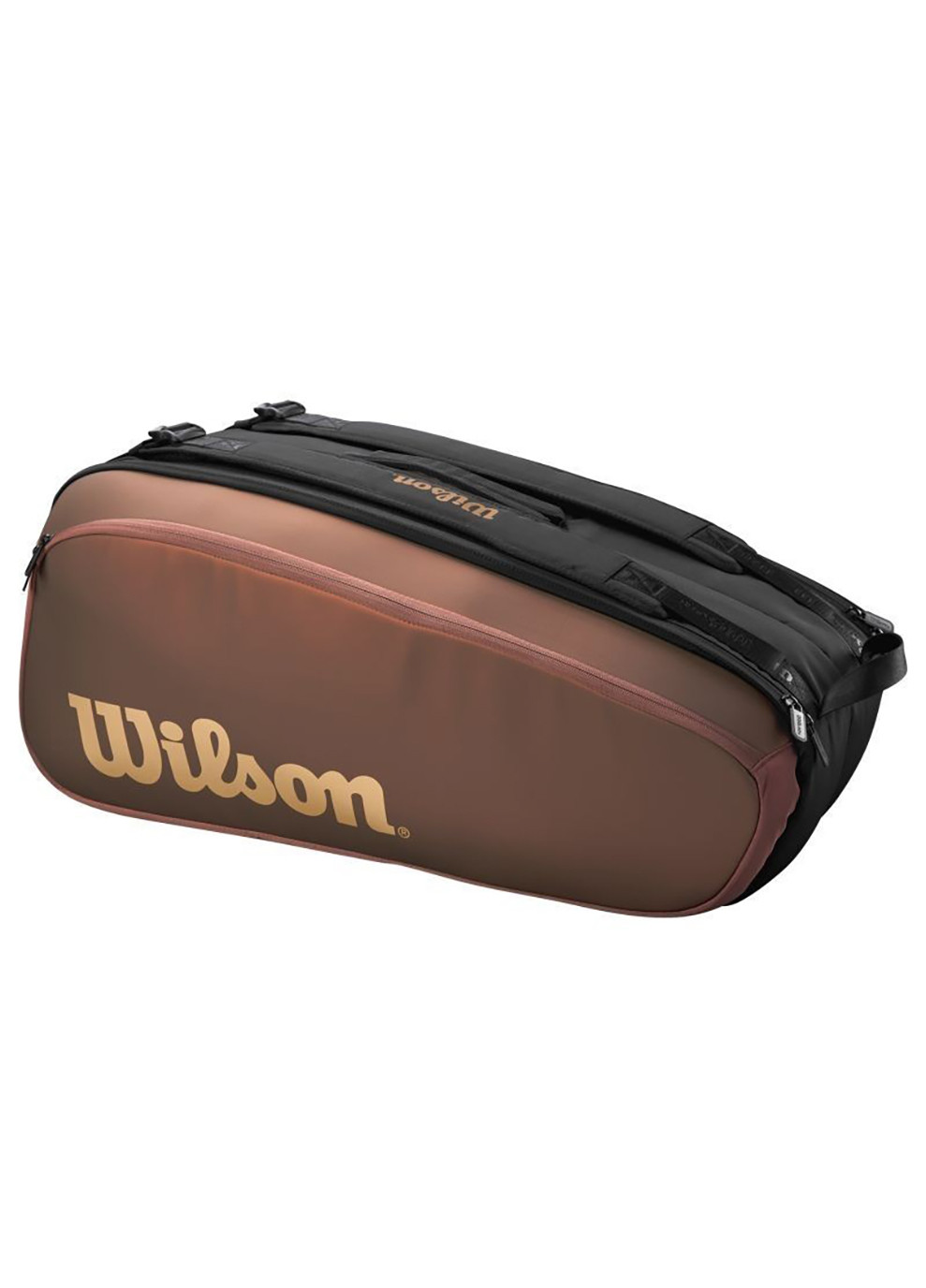 Тенісна сумка SUPER TOUR PRO STAFF V14 9PK RACKET BAG Коричневий Чорний Wilson (262450693)