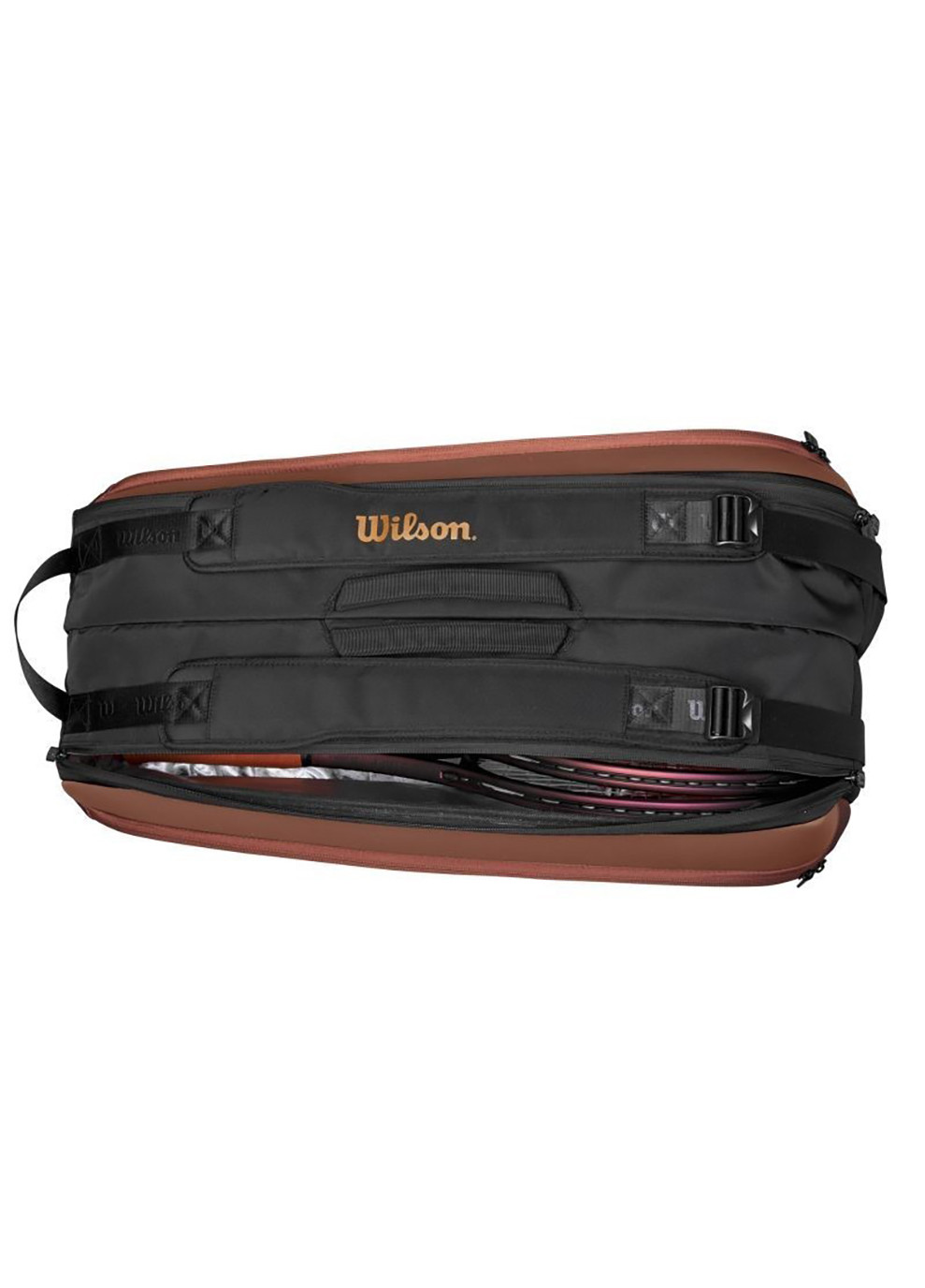 Тенісна сумка SUPER TOUR PRO STAFF V14 9PK RACKET BAG Коричневий Чорний Wilson (262450693)