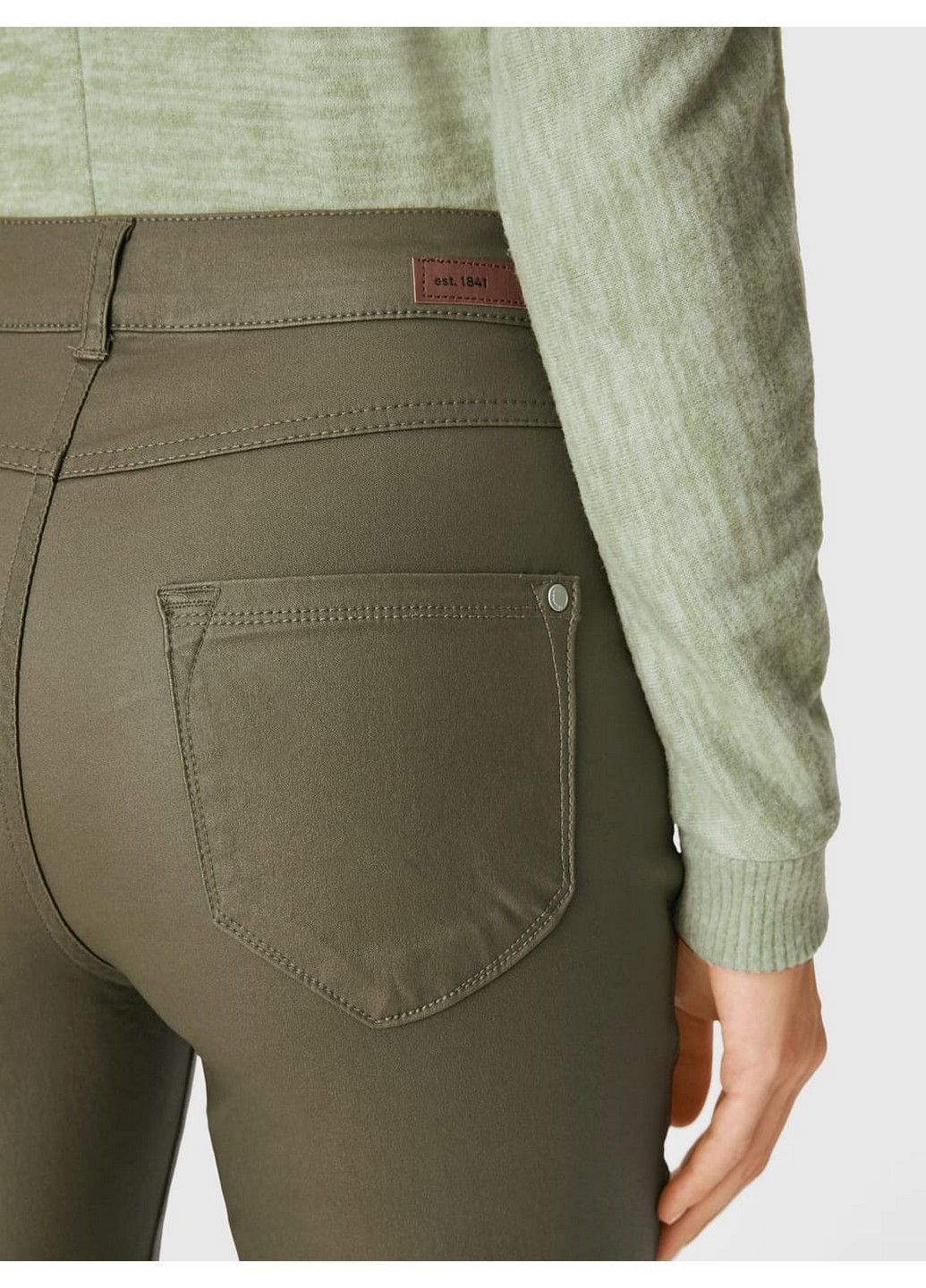 Зеленые классические демисезонные брюки C&A