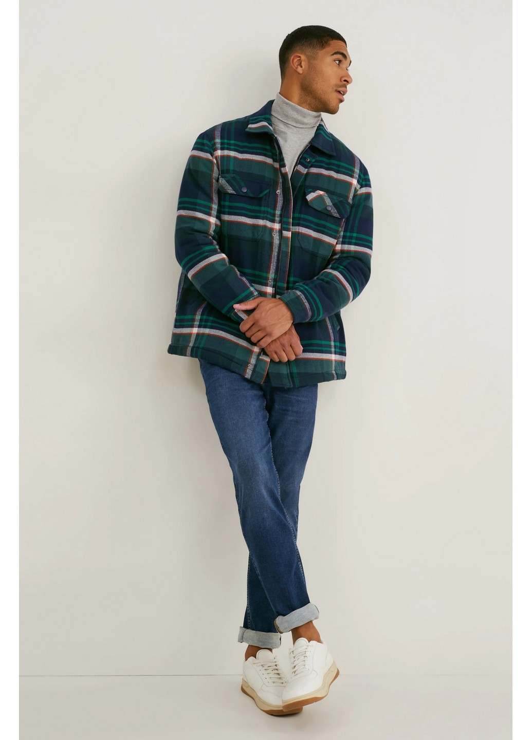 Зелена демісезонна куртка C&A