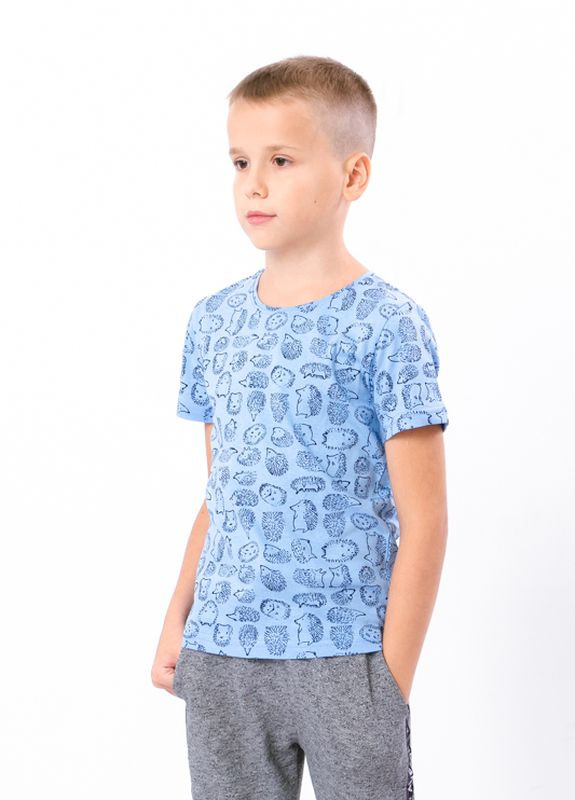 Блакитна літня футболка для хлопчика блакитний носи своє (6021-002-4-1-v0) Носи своє