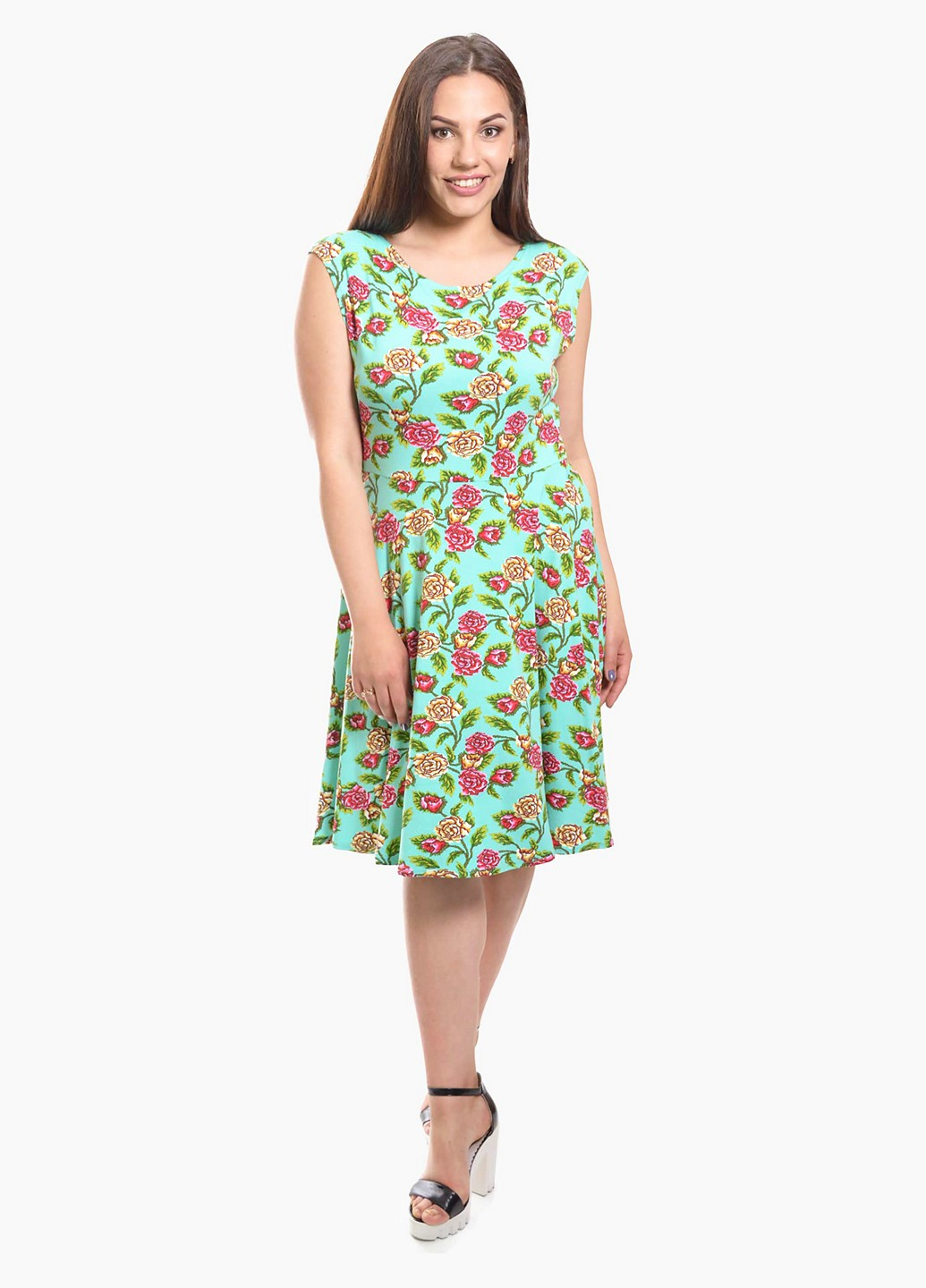 Комбинированное кэжуал платье Meggi с цветочным принтом
