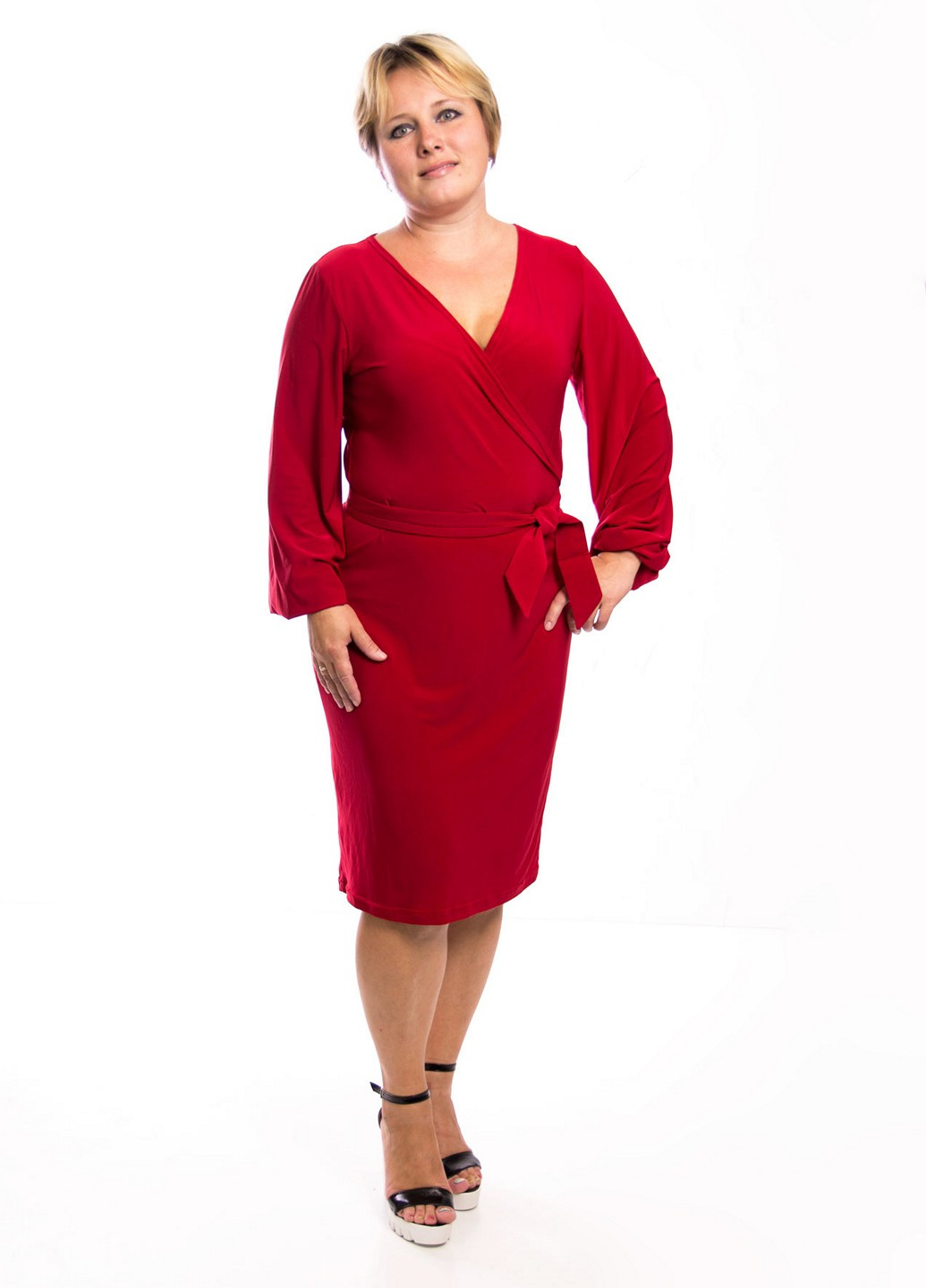 Червона кежуал сукня Meggi однотонна