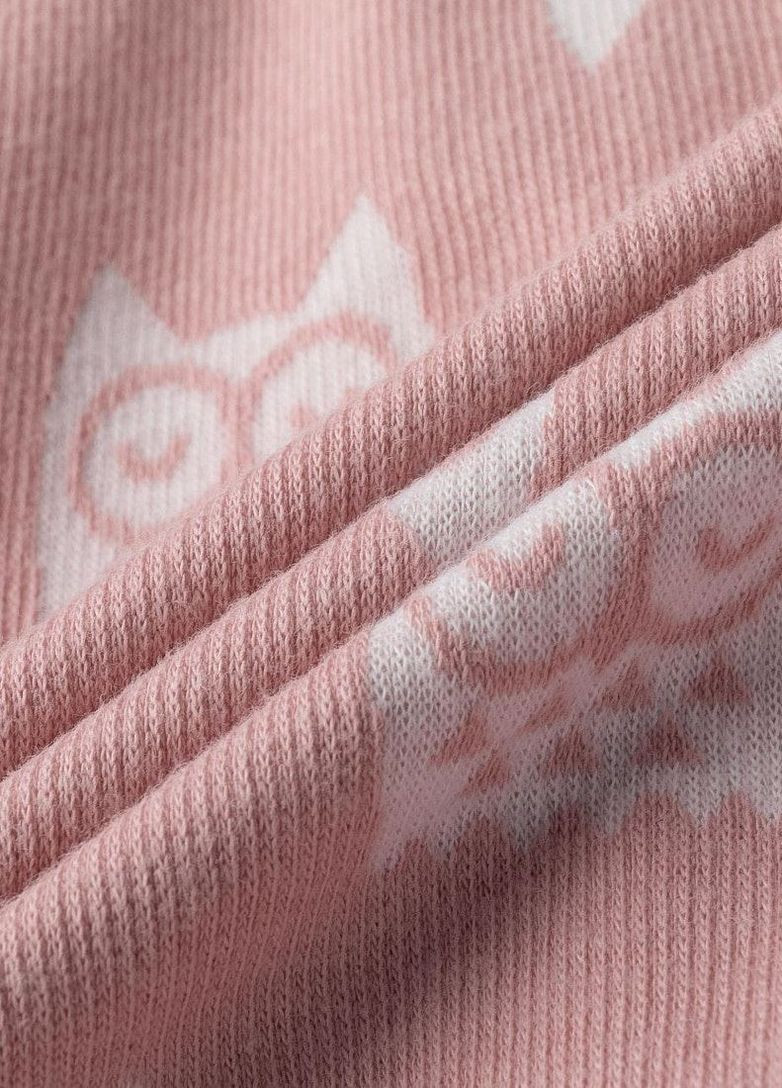Розовое платье теплое для девочки серо-розовое совушка Yumster (262609478)