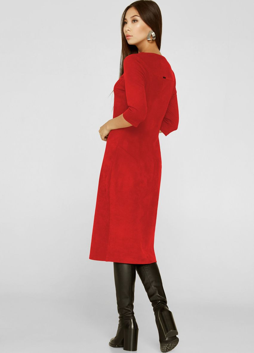 Красное кэжуал платье Solh однотонное
