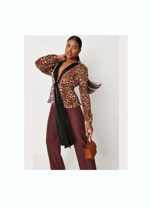 Коричнева блуза Missguided