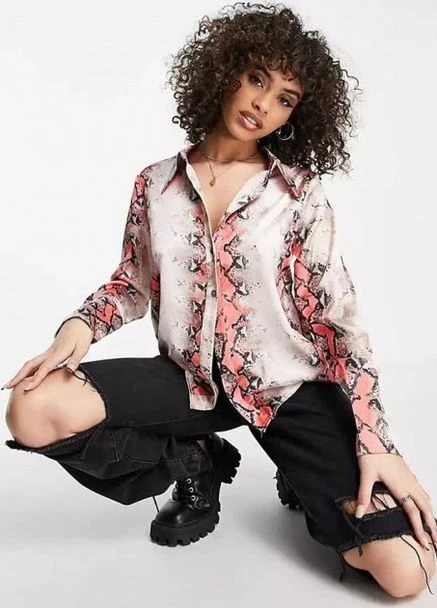 Комбинированная рубашка Missguided