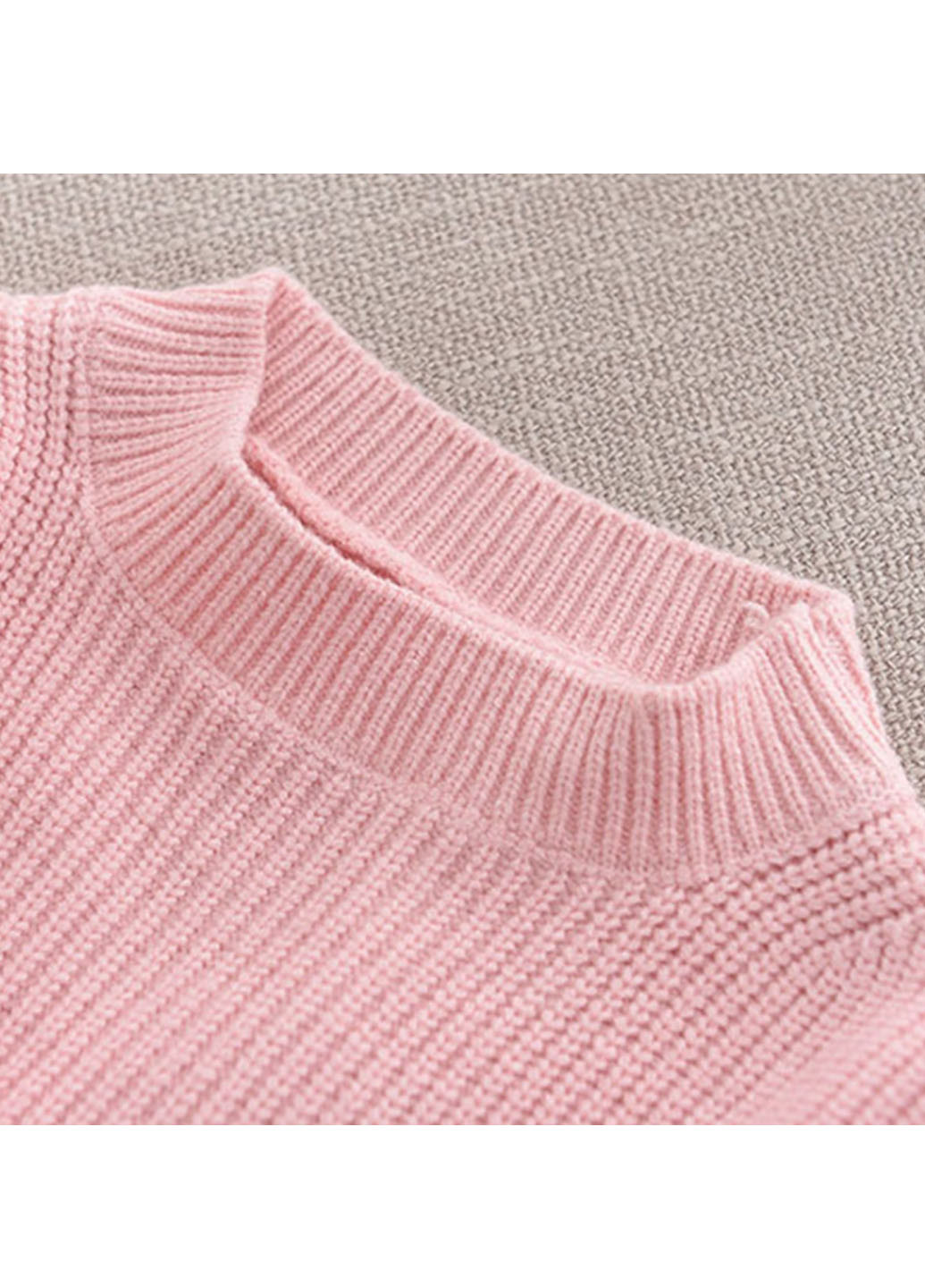 Пудровый демисезонный свитер No Brand