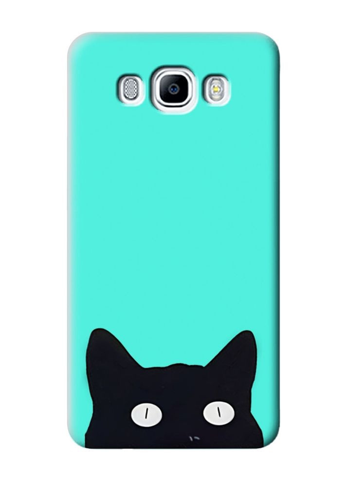 Матовий бірюзовий чохол на Samsung Galaxy J7(2016) J710 :: Котик (принт 119) Creative (262604673)