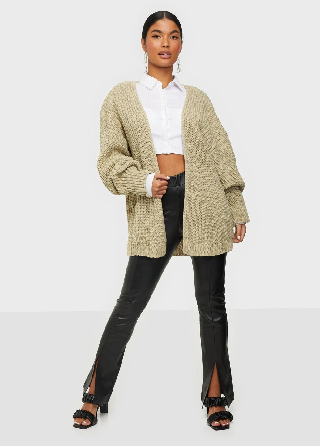 Бежевый кардиган Missguided